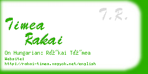 timea rakai business card